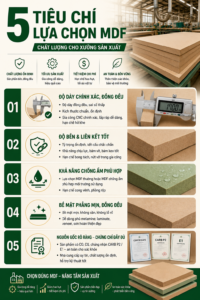 5 tiêu chí đánh giá một tấm MDF chất lượng